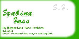 szabina hass business card